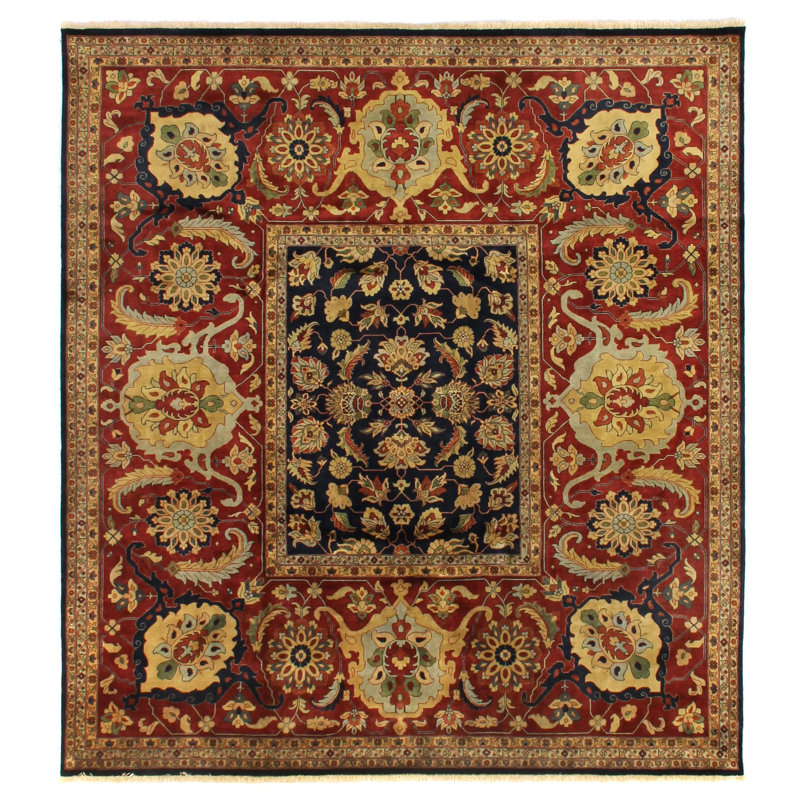 Tabriz Wool Oriental Area Rug in Brown/Red/Beige/Black, Rectangle 14' x 16'6"