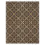 Tapis intérieur / extérieur en polypropylène tissé à plat brun et brun Bohmeian Solterra Zilah-114550406