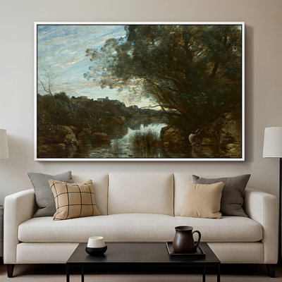 Souvenir des Environs du lac Nemi, 1865 - Jean-Baptiste-Camille Corot, toile tendue avec châssis