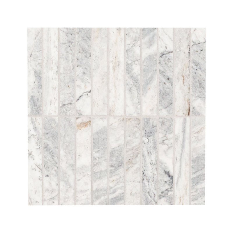 Terra Bella Stack 12 in. x 12 in. Honed Marble Mosaic Floor and Wall Tile