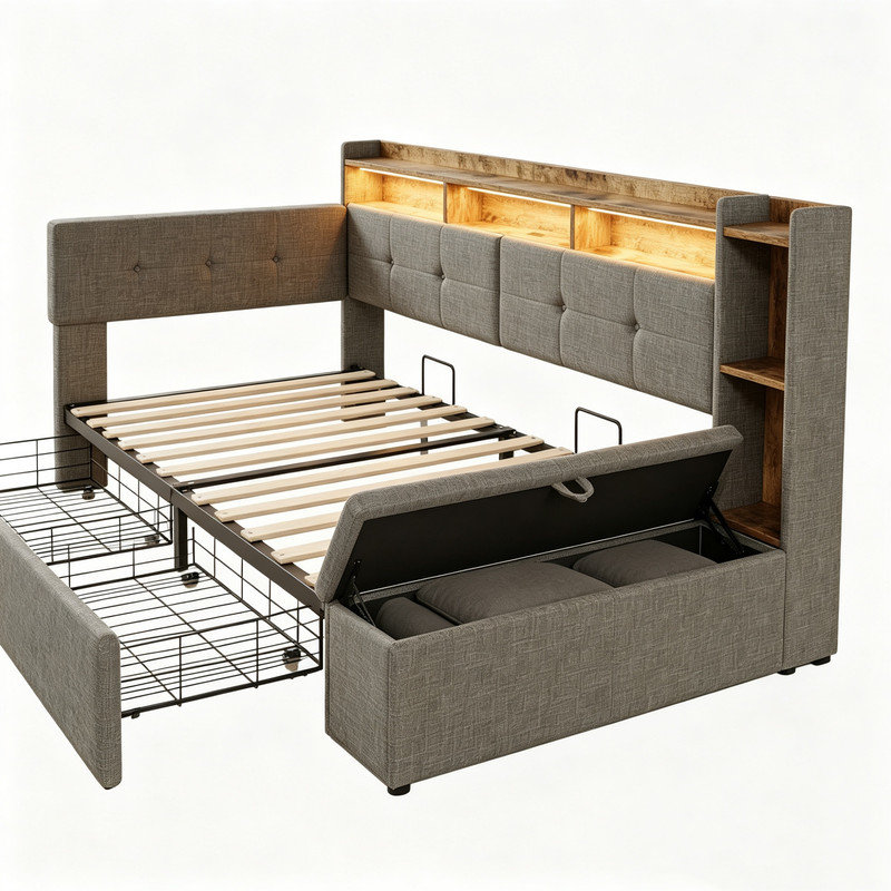 Bed, Grey