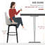 Ensemble de 2 tabourets de bar, tabourets de bar pivotants à 360 ° modernes, chaises de cuisine rembourrées d'une hauteur de siège de 29,5 pouces avec pieds et repose-pieds en acier, blanc crème