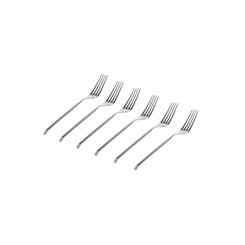 Ensemble de 6 fourchettes à salade en acier inoxydable Lily 18/0