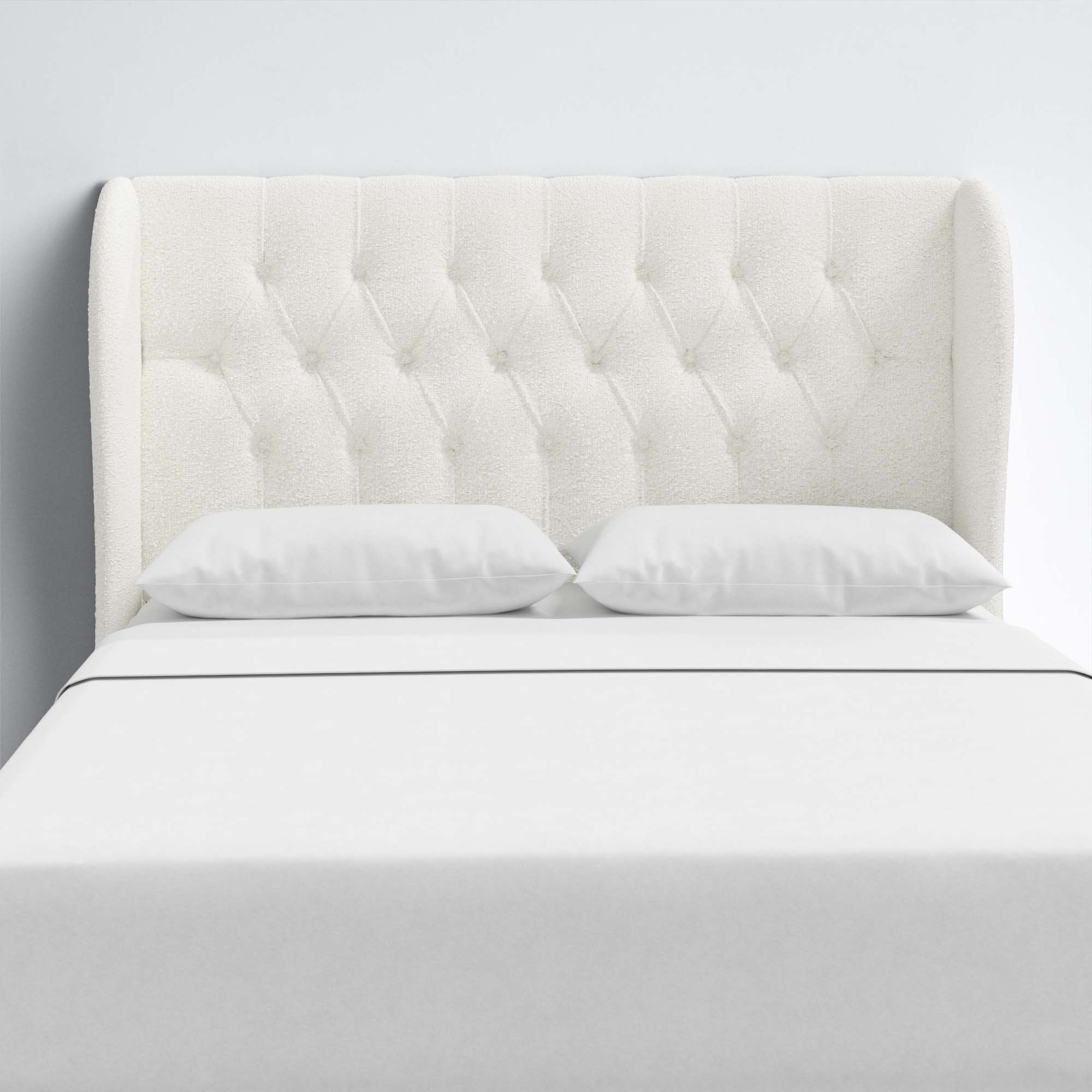 Tomey Upholstered Headboard, Queen, Classic Snow Boucle