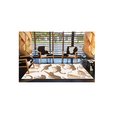 Tapis décoratif lavable à la machine Leopard