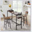 Ensemble de table de bar avec support de rangement pour bouteilles de vin