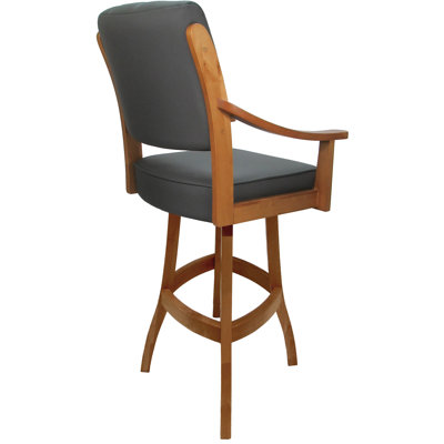 Cenko Leather Bar Stool Tan on Honey