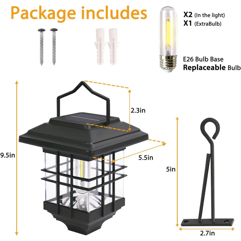 9.5'' Solar Powered A-Frame Sign Holder