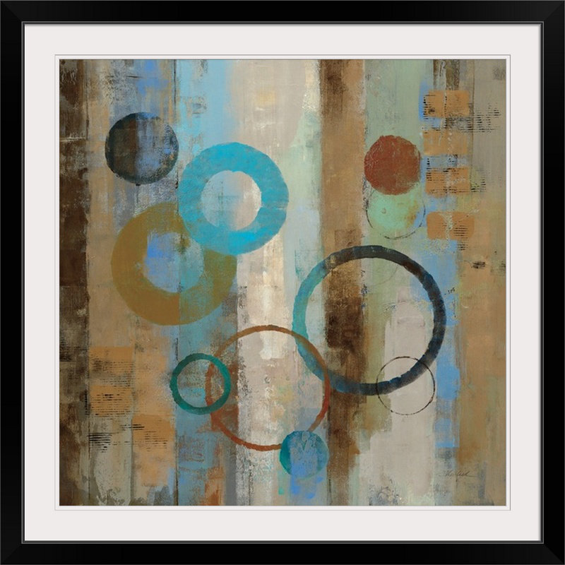 « i » par silvia vassileva,, reproduction d’art Bubble Graffiti, H 24 po x l 24 po x P 1 po, Cadre noir