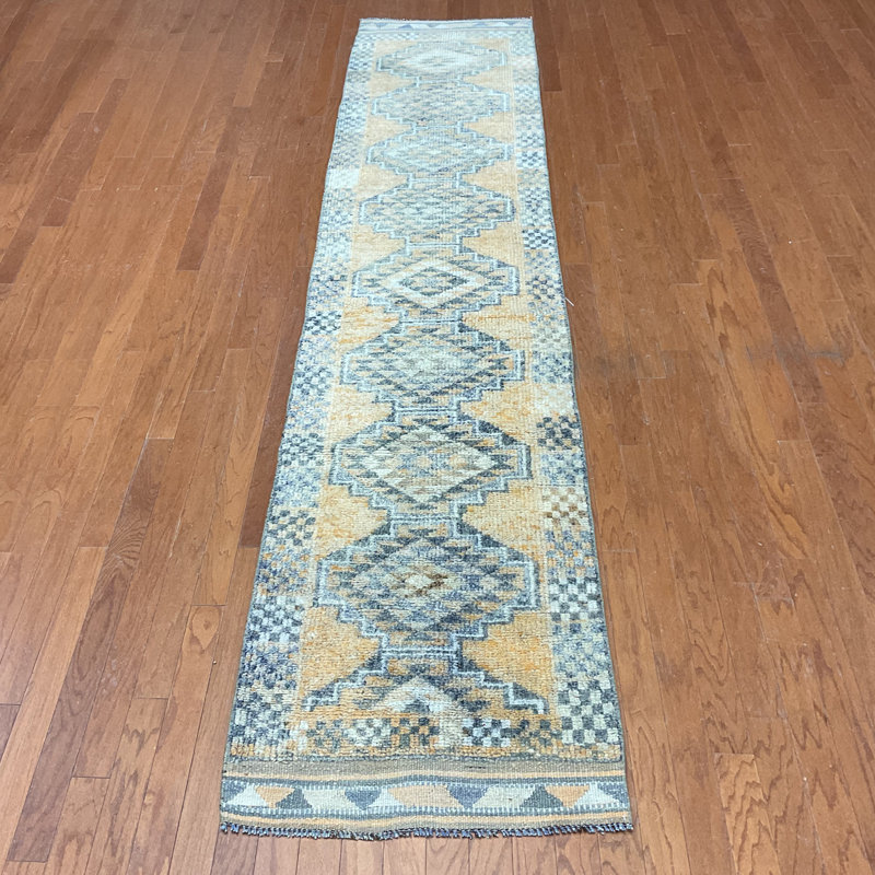  Handmade Turkish Oushak Wool Runner