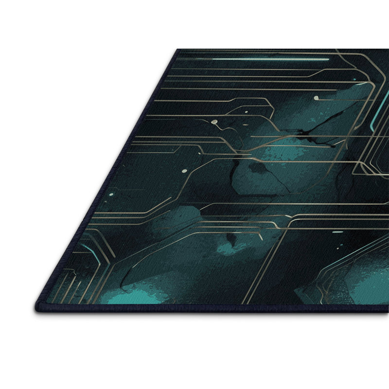 Orbit Fracture Rug, Rectangle 2' x 3'