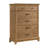 Esterel Wood 5-Drawer Chest, Honey Brown