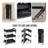 Foldable 3-Tier Plastic Utility Carts In Black With Brake
