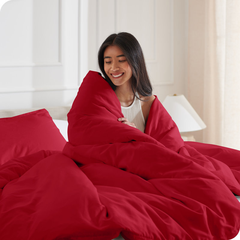 Duvet Cover, Red, Full Duvet Cover + 2 Standard Shams