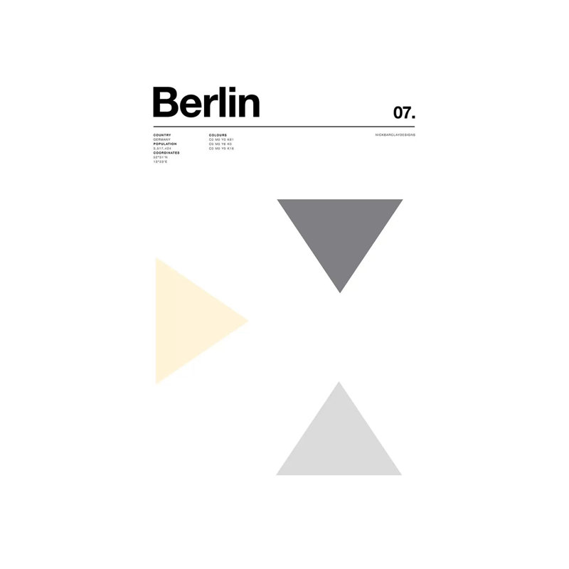 Berlin 1 Piece Wall Art on Canvas, 20.32 cm H x 30.48 cm W, Wrapped Canvas