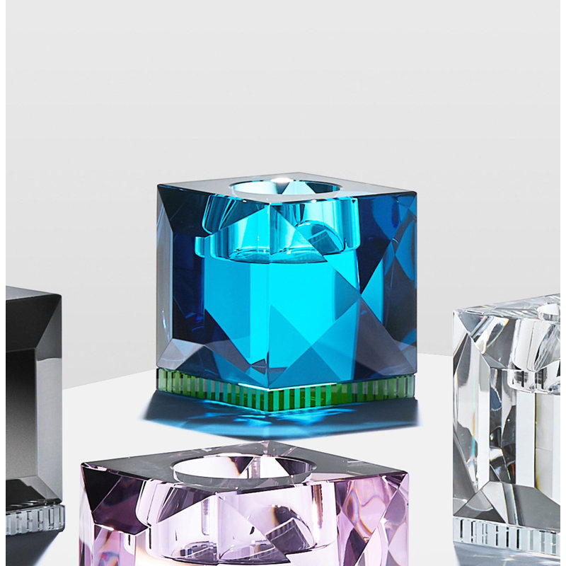 Ophelia Tealight Candle Holder, Azure/Green