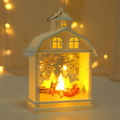 Lighted Christmas Decor Battery Clear LED Lights Hanging Lantern Christmas Tree Pendant Novel Props Light For Xmas Party Home Decor