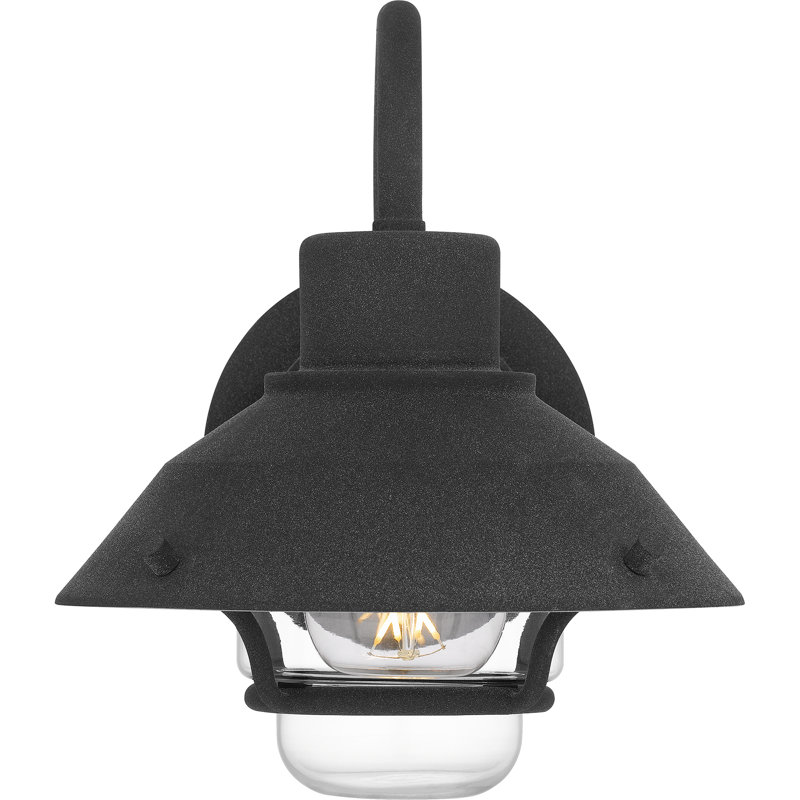 Lanterne murale d'extérieur noire tachetée 1 lumière Adamm, H 9,5 po x l 8 po x P 9,25 po