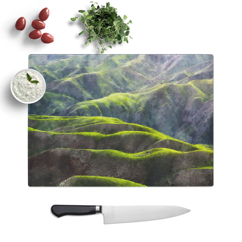 Grassland in Xianjiang China Chopping Board, 0.4cm H x 28.5cm W x 39cm L