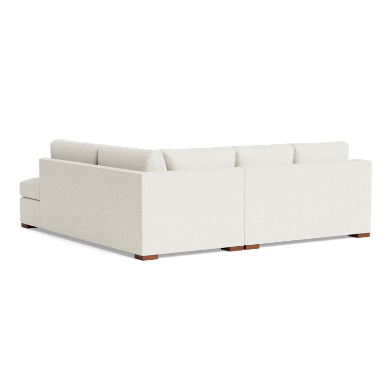 Lucca Sectional, Plush Woven - Tan, Right Hand Facing