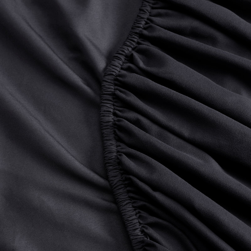 Simply Clean Antimicrobial Microfiber Sheet Set, Full, Black