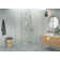 Halo 60 in. x 48 in. x 78 in. 90-degree Fully Frameless Glass Hinged Shower Enclosure