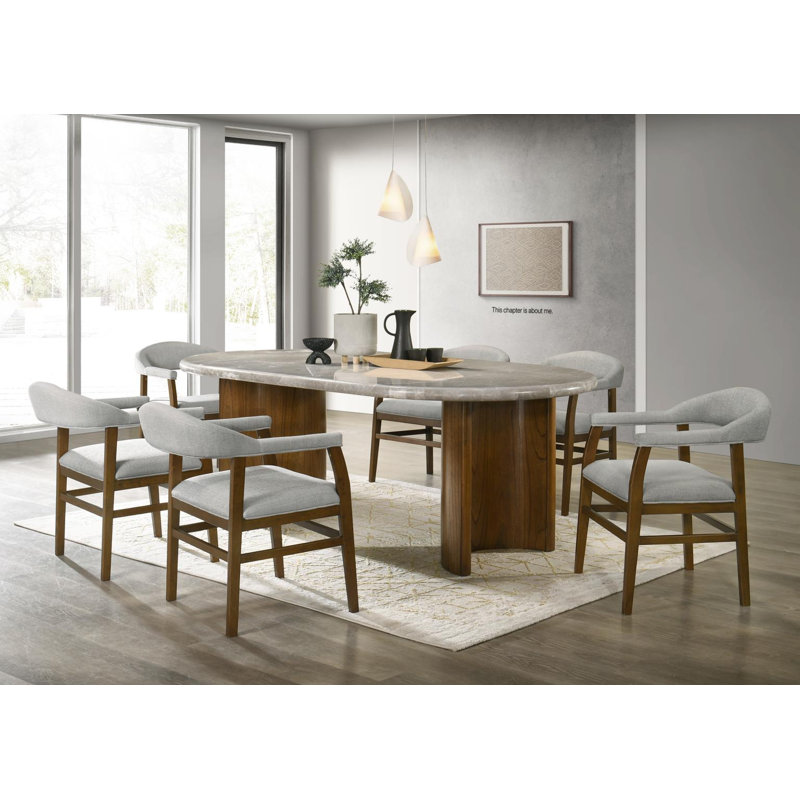 Chaise de salle à manger en noyer foncé (2 / boîte)