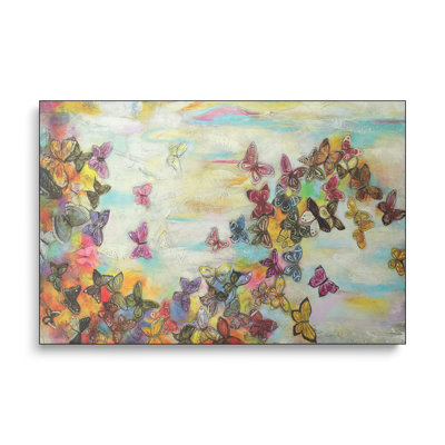 Reproduction d'art sur toile en métal «Steipix Mariposas II» par Gabriela Villarreal