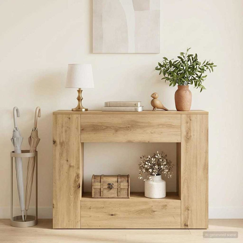 Console Table, 74cm H x 101cm W x 29cm D, Artisan Oak, Artisan Oak, Artisan Oak