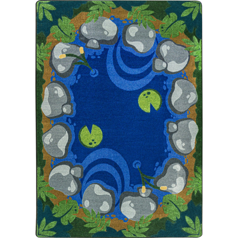 Tranquil Pond by Joy Carpets Area Rug, Rectangle 7'8" x 10'9"