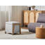45cm Wide Square Solid Colour Pouffe Ottoman with Storage-565253172