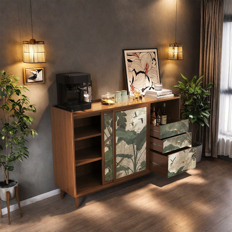 Armoire à deux portes en bois de pin durable