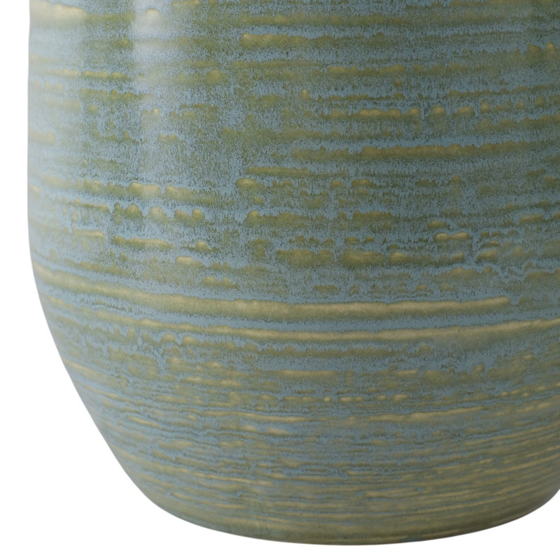 Vase contemporain en pot de fleurs contemporain pour décoration de table - Grand vase minimaliste pour salon, tablette et bureau - Vert