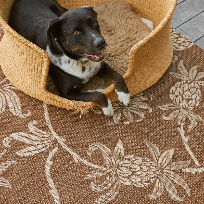 Reyn Spooner Red Synthetic Flat Woven Stain-resistant Area Rug