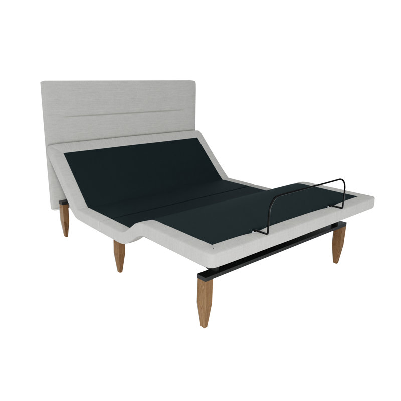 Structure de lit réglable de 15 po avec tête de lit, ports USB, télécommande sans fil, inclinaison de la tête et du pied Ringtown