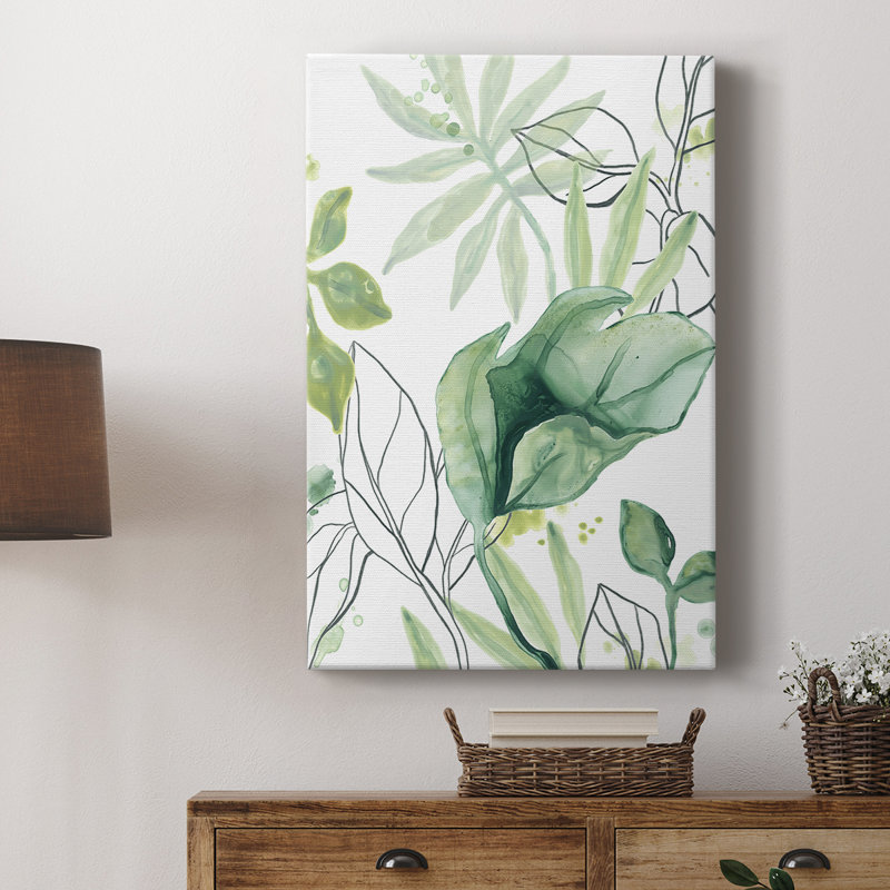 Chœur de palmiers tropicaux II - galerie Cavas sur mesure, H 18 po x l 12 po