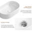 Lavabo de salle de bain ovale au-dessus du comptoir, lavabo vasque en porcelaine blanche de 19 po x 12 po, lavabo de meuble-lavabo moderne, lavabo en céramique Art