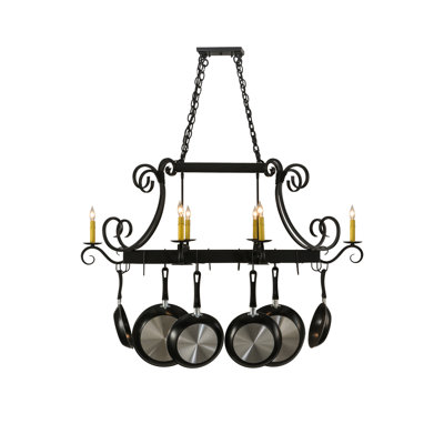 Caiden Metal Handcrafted Rectangle Pot Rack