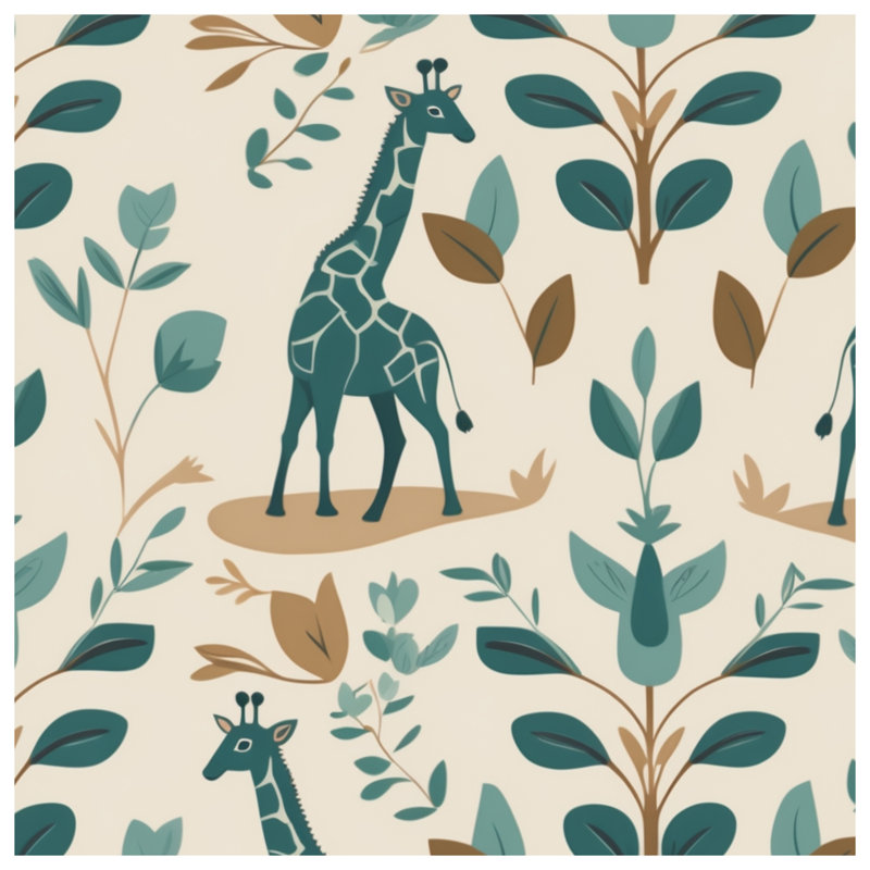 Giraffe With Leaves Blankets, 60in W x 80in H