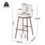 Ensemble de 2 tabourets de bar d'intérieur rembourrés avec structure en métal