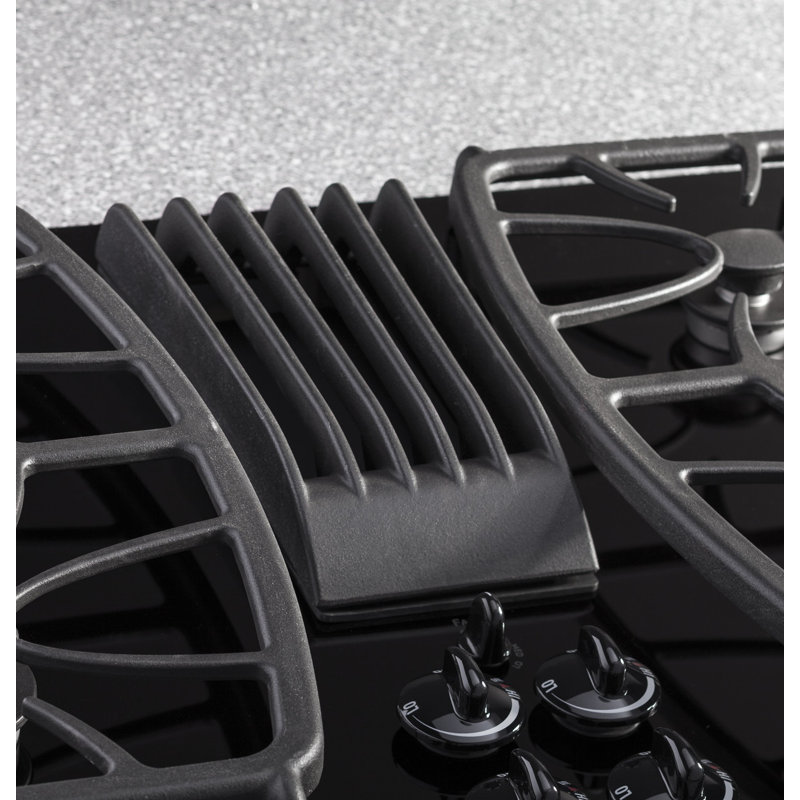 Natural Gas Cooktop with 4 Burners, Black