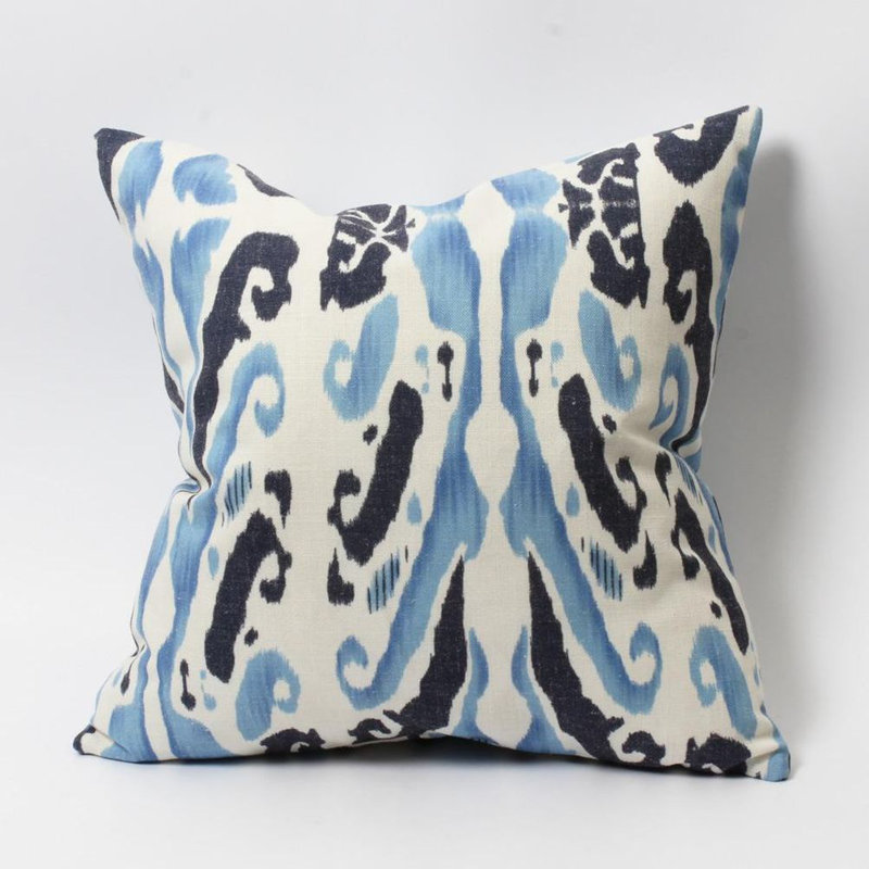 Patterned Blue Cushion