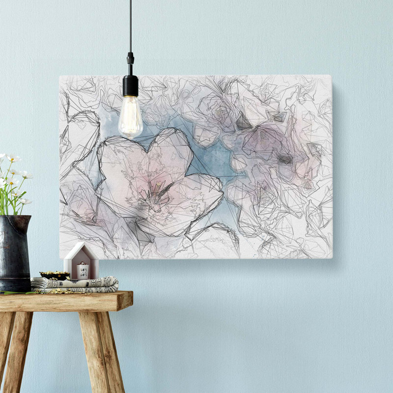 Cherry Blossom Tree In Spring In Abstract - Wrapped Canvas Print, 35cm H x 50cm W x 3cm D