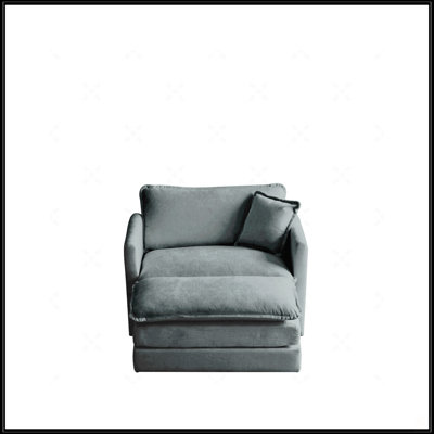 Chaise d'appoint moderne avec repose-pieds