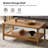 Wimberly 40"W Mid-Century Modern Coffee Table With Rattan Bottom Storage Shelf-723174717
