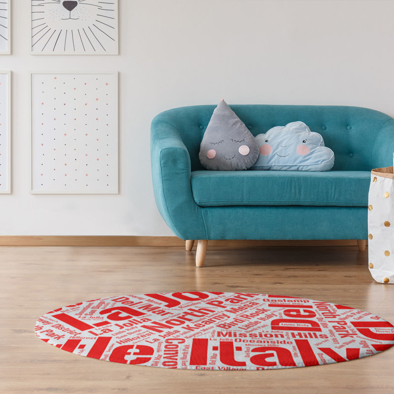 Chenille Indoor Rug, Round 5'