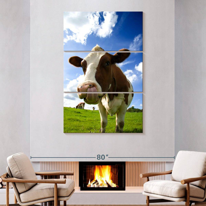 Nécrophage léchant la vache, H 74 po x l 48 po