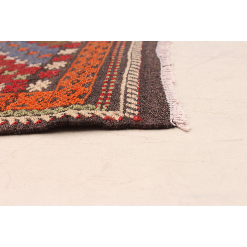 Tapisserie Konya rouge foncé Kilim 6 pi 3 po x 11 pi 1 po