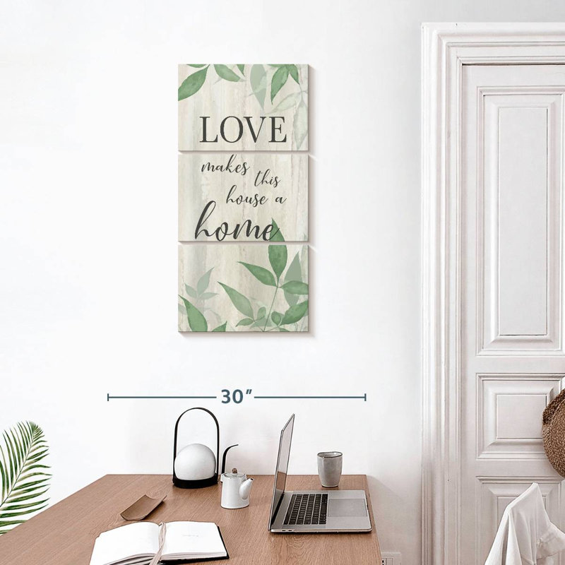 Plaque murale «Love Makes», H 32 po x l 15 po