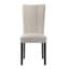 Ensemble de chaises d'appoint rembourrées beige et noir Dejia (ensemble de 2)